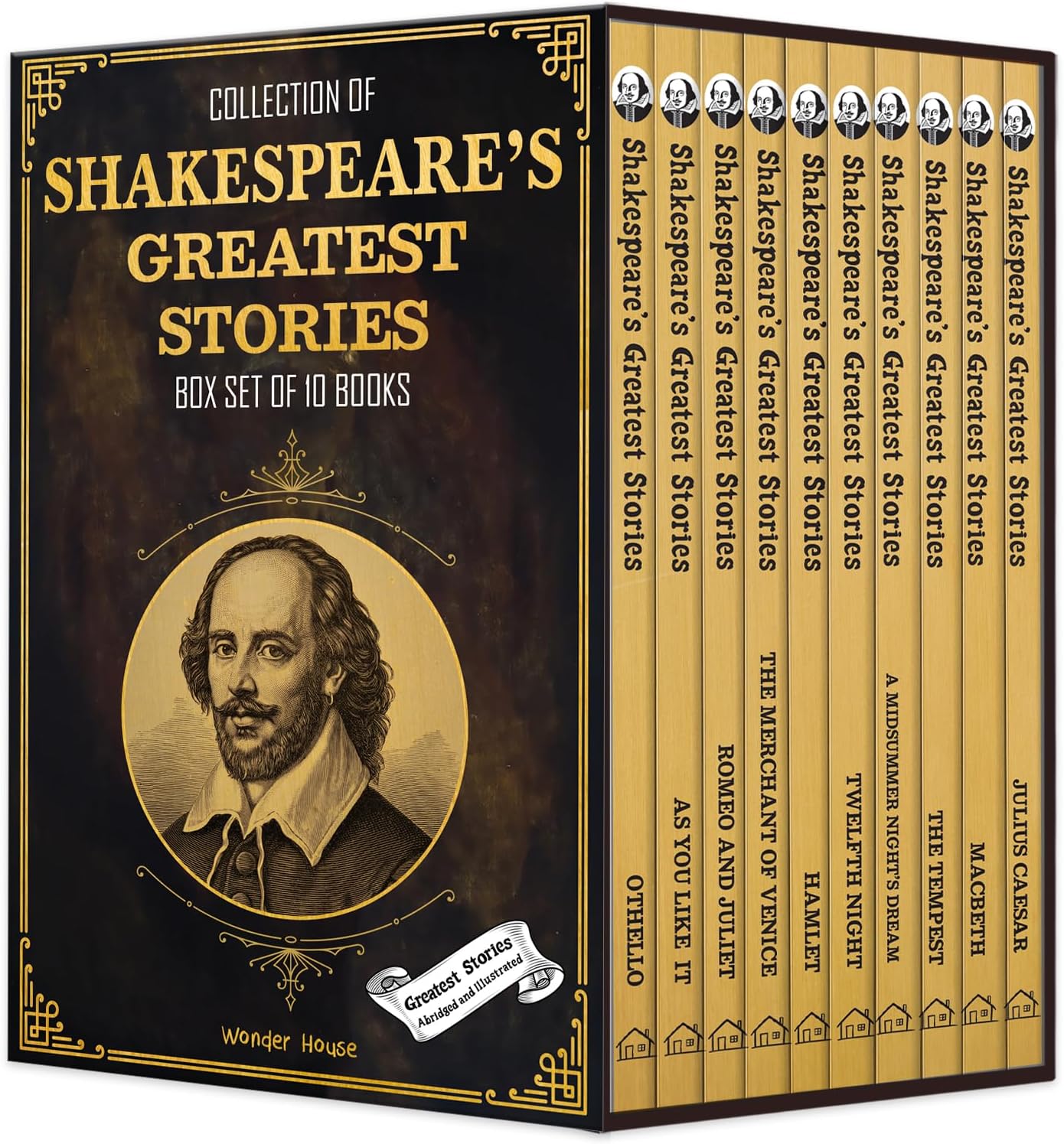 Collection of Shakespeare's Greatest Stories (Box Set of 10 Books) For Children