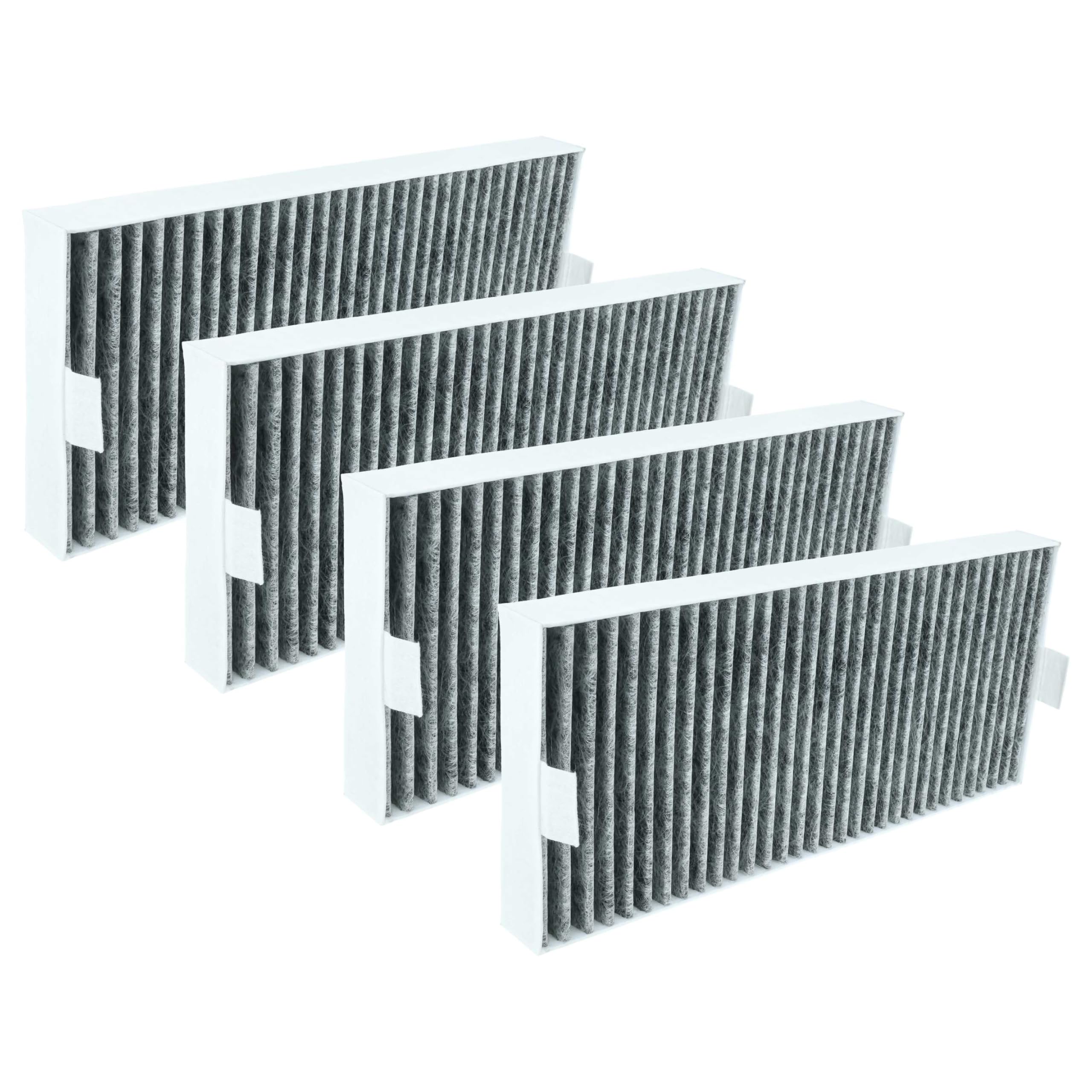 vhbw 4x Filtro a carboni attivi sostituisce Miele DKF 35-S, 12187430 per aspiratori per piano cottura