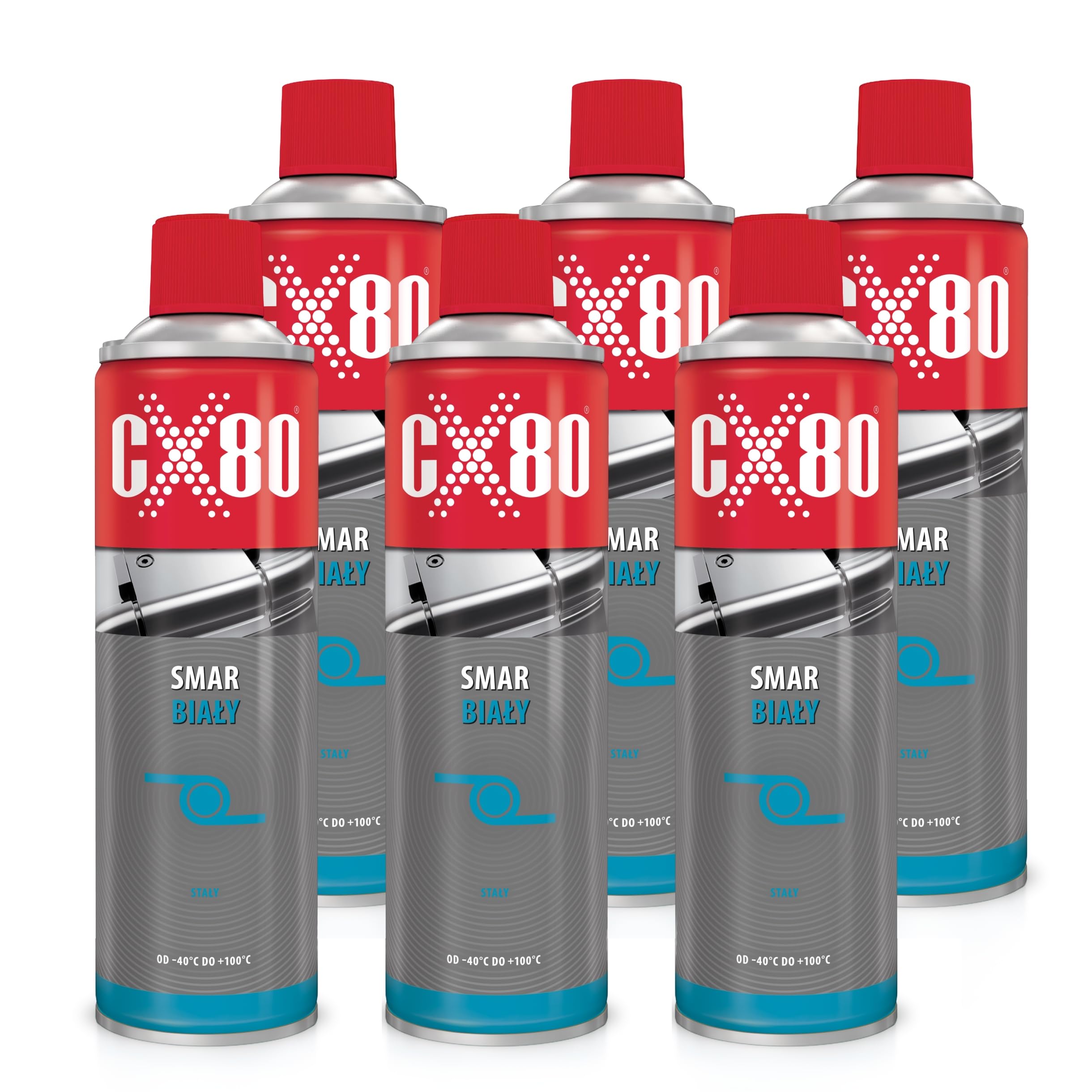 CX80 Grasso spray bianco 500 ml – Premium lubrificante spray & grasso lubrificante spray – Grasso spray resistente all'acqua per auto, moto, metallo e cerniere della porta – antigoccia – Bestsalden.de