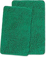 Vista 60 de Yeaban Juego de alfombras de baño verde manzana 2 piezas (20" x 32" y 17" x 24"), tapetes de baño de felpilla gruesa Alfombras de baño absorbentes