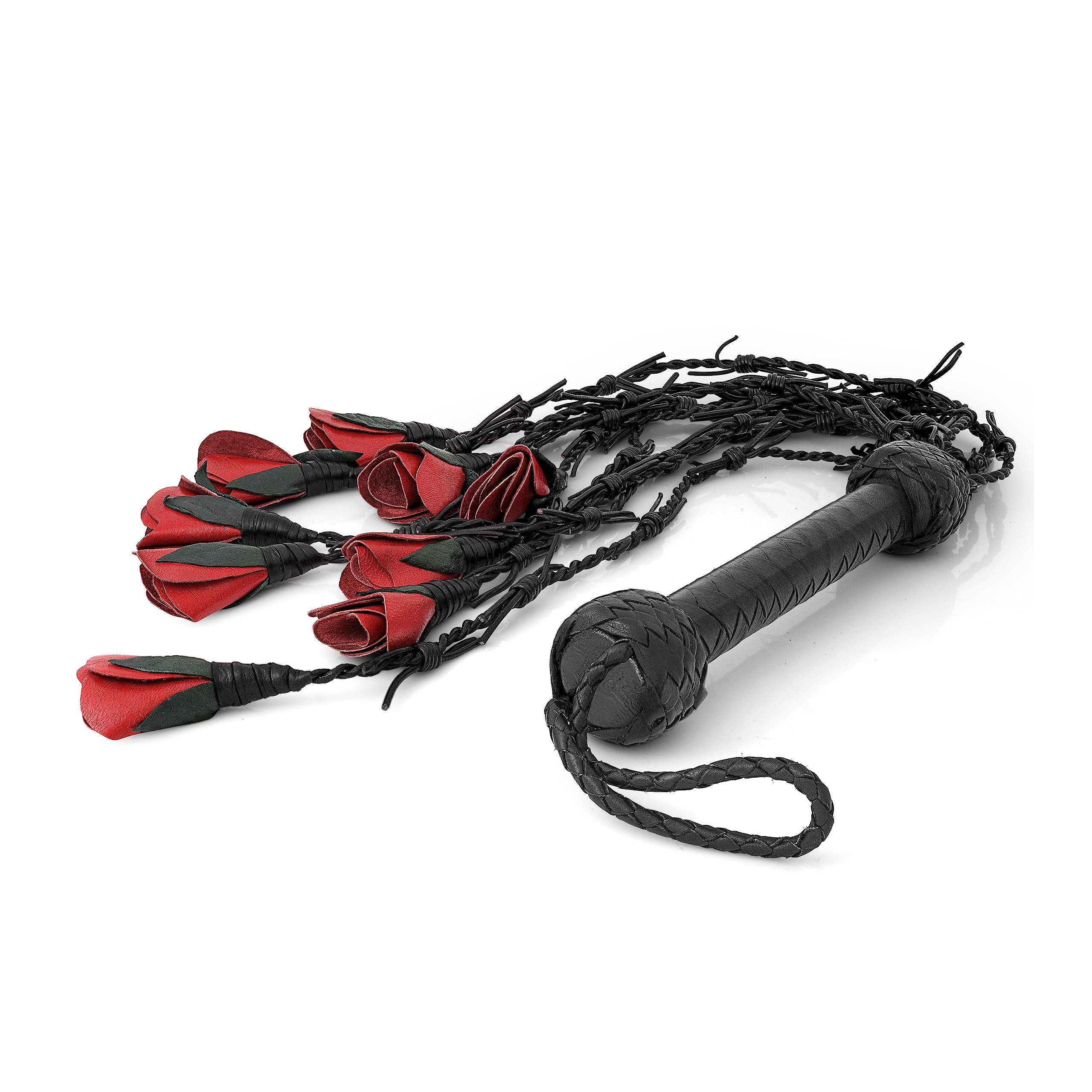 Mens Shop24 Peitsche Flogger Lederpeitsche mit 9 Rosen