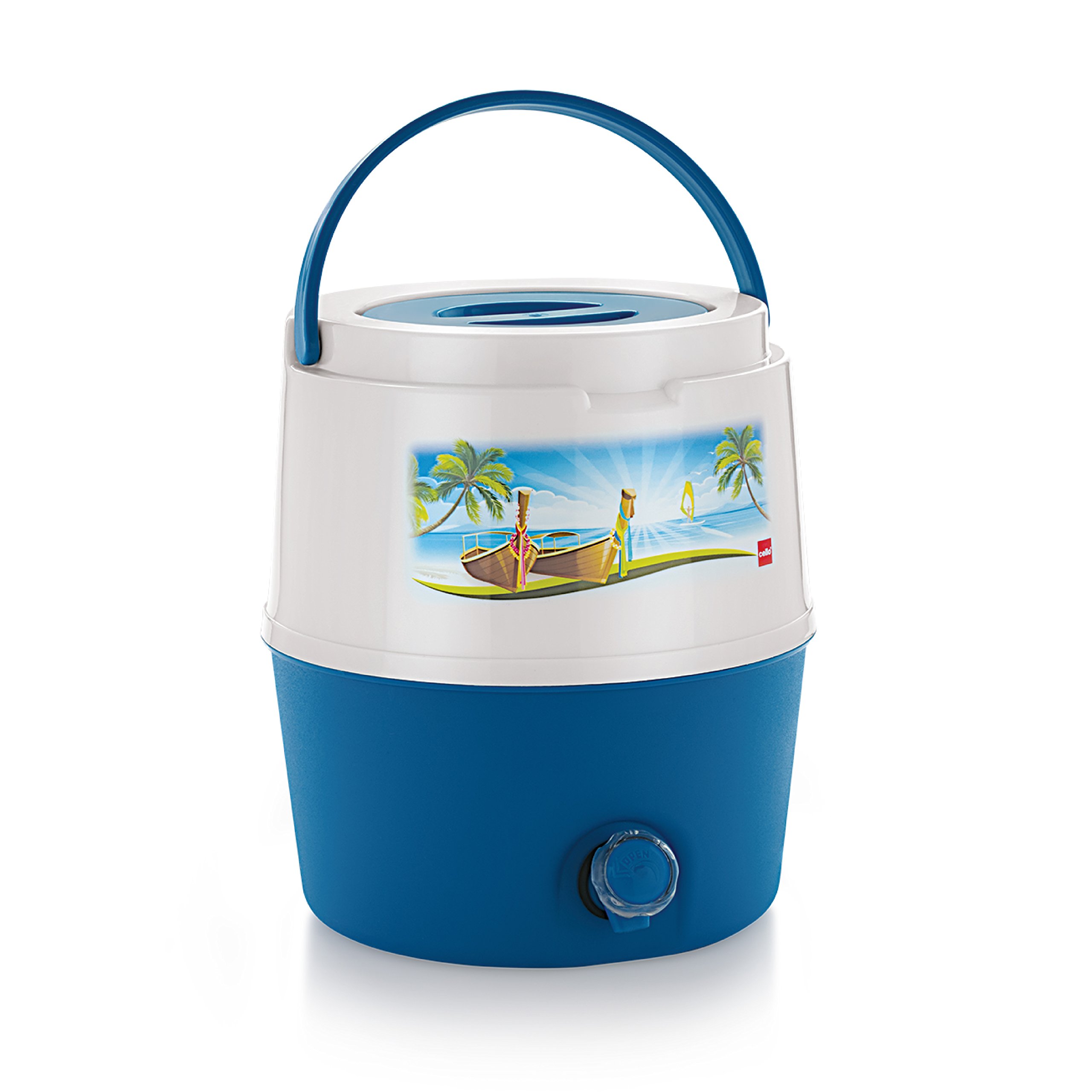 Cello Kool Star Plastic Insulated Water Jug (15 litres, White, Blue) (B072BDMMMW) Amazon Price History, Amazon Price Tracker