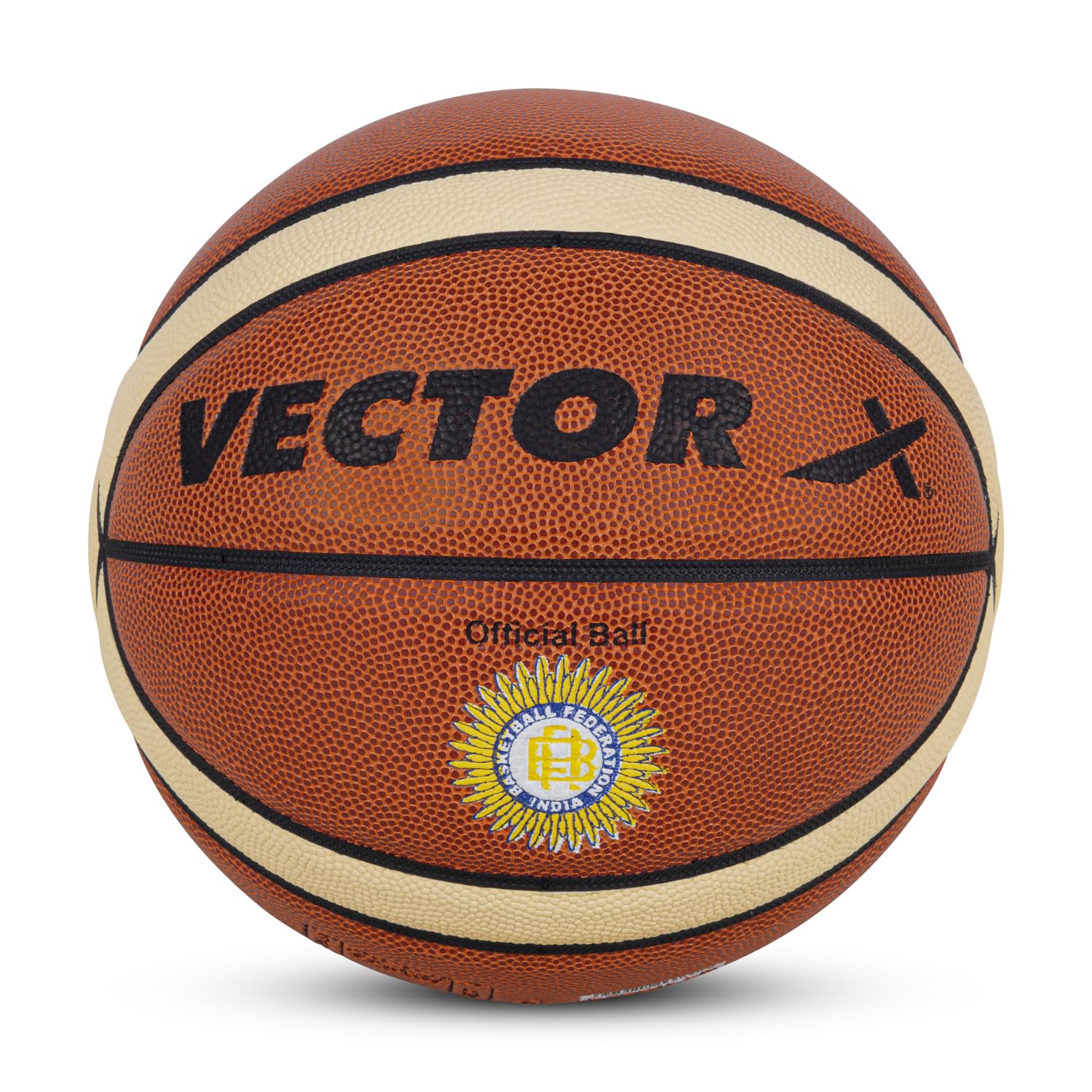 Vector X Basketball X-Pro |14 Pannel | Dual Tone Design | Woven Butyl Bladder | BBFI Approved | Official Match Ball | Premium Rubber | Color - Brown (7)-picture-24