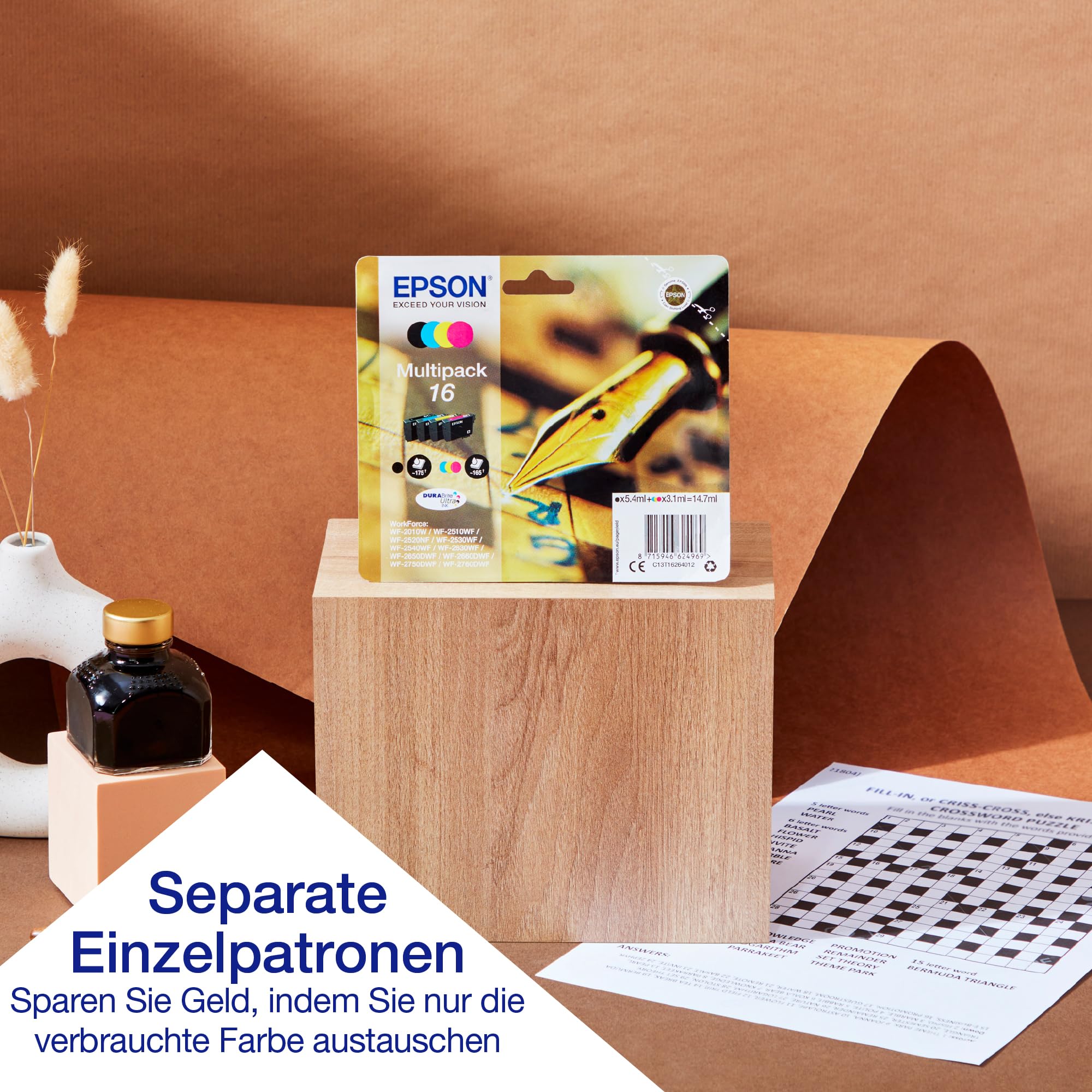 Epson WorkForce WF-2110W A4-Tintenstrahldrucker mit WLAN- und Ethernet-Anschluss