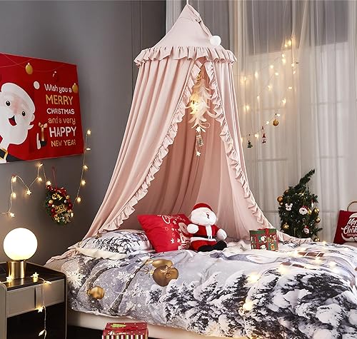 Miniatura 2 de Toldo de cama de princesa para niños, toldo para niñas, ropa de cama de niñas, toldo para cama, tienda de campaña para colgar, rincón de lectura,