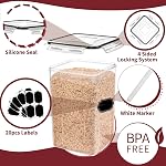 10 PCS Contenants de stockage alimentaire avec Lids pour Organisateurs de Cuisine et Stockage BPA Conteneurs d'aliments hermétiques avec des lids pour le sucre, la farine, les fournitures de cuisson, les récipients de cuisine polyvalents, noir