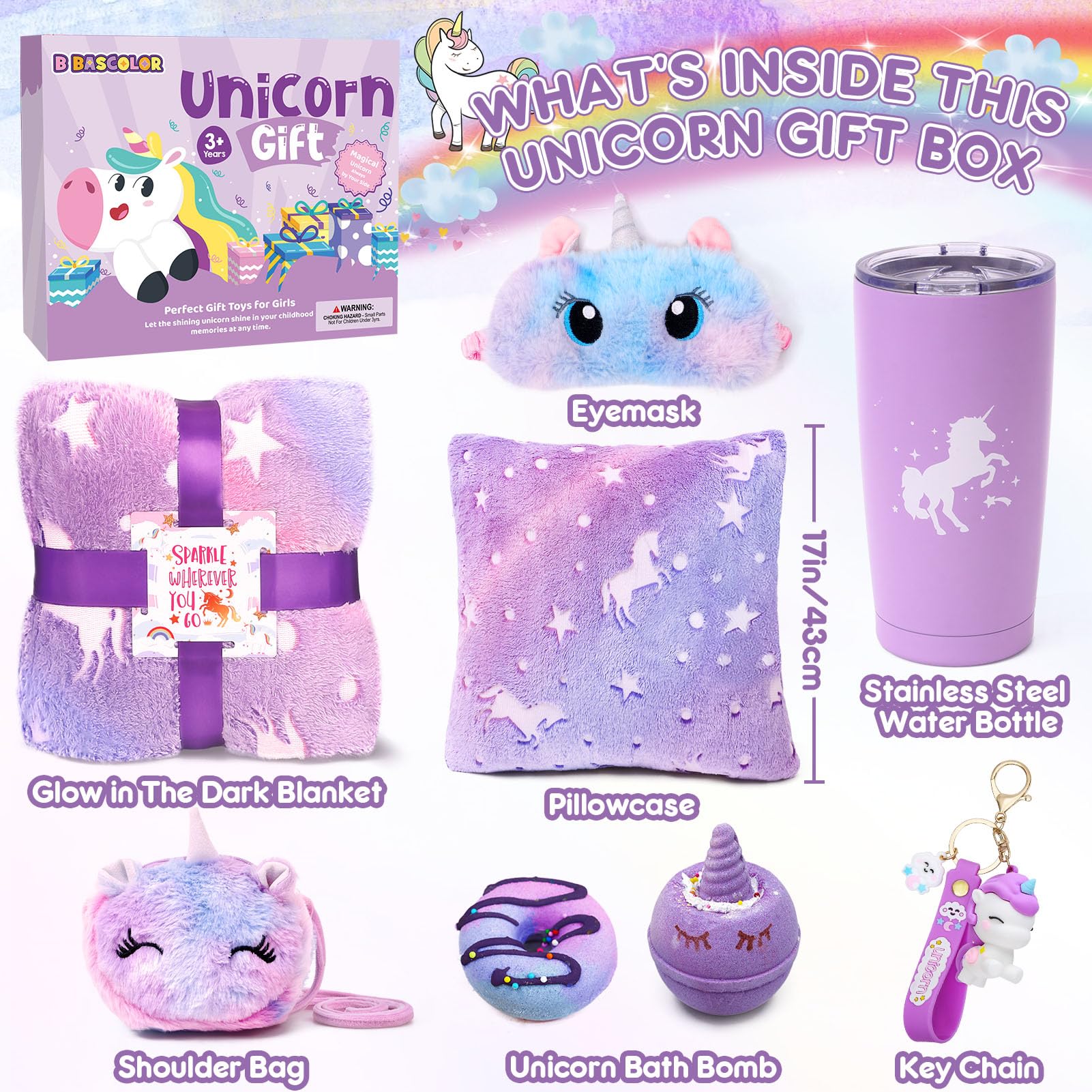 Tacobear Unicorno Bambina Regalo 5 6 7 8 9 10 11 Anni (viola)