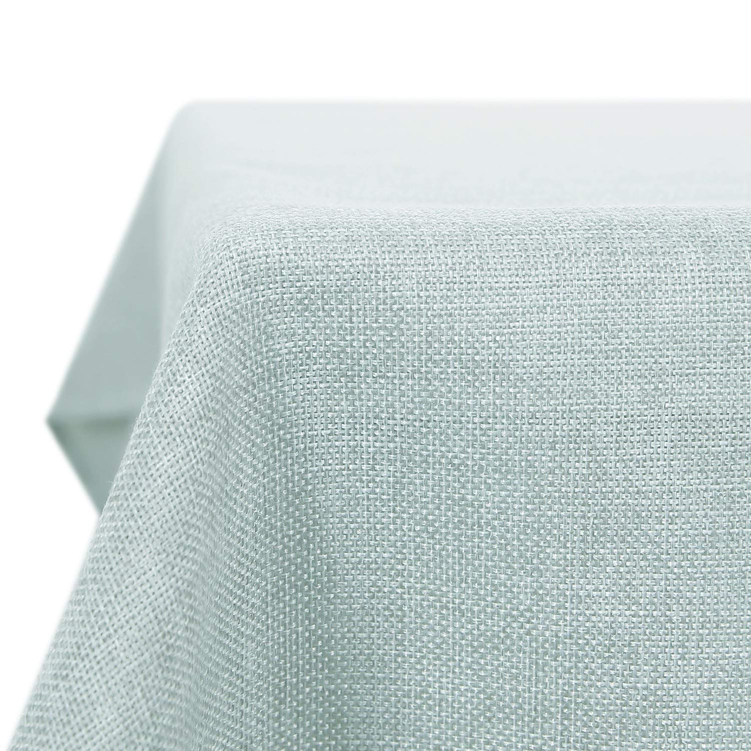 Deconovo Light Blue - Waterproof And Linen Effect Rectangular Tablecloth - 130 X 280 Cm