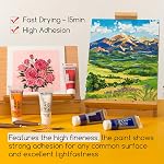 MEEDEN Heavy Body Acrylic Paint - Basic Satin Finish 24 x 60ml (2 oz) Color Paint Set for Adults - Rich Pigment Art Craft Paints for Canvas Rock Wood