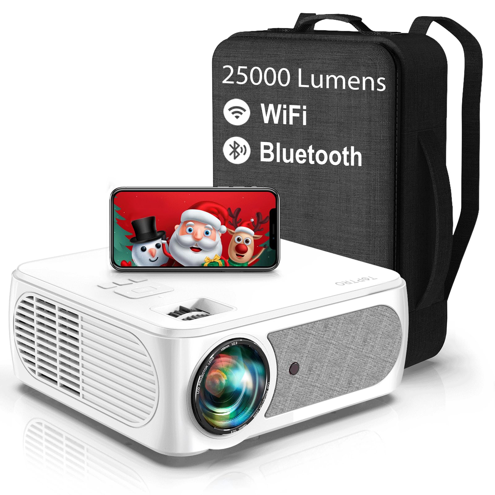 Proiettore 9500 lumen Full HD 5G WiFi Bluetooth Proiettore 4K Nativo 1080P LED Home Cinema Video Projector compatibile con Fire TV Stick, smartphone iOS/Android, MAC/PC/Laptop/PPT/PS5