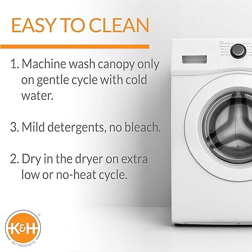 Miniatura 4 de K&H Pet Products Toldo para cuna para mascotas para camas exteriores elevadas para perros, toldo sombrilla para perros (las cunas se venden por