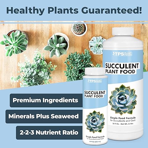 Miniatura 2 de TPS NUTRIENTS Alimento para plantas suculentas para suculentas, cactus, jade y aloe, fertilizante líquido para plantas de interior, 1 galón (128