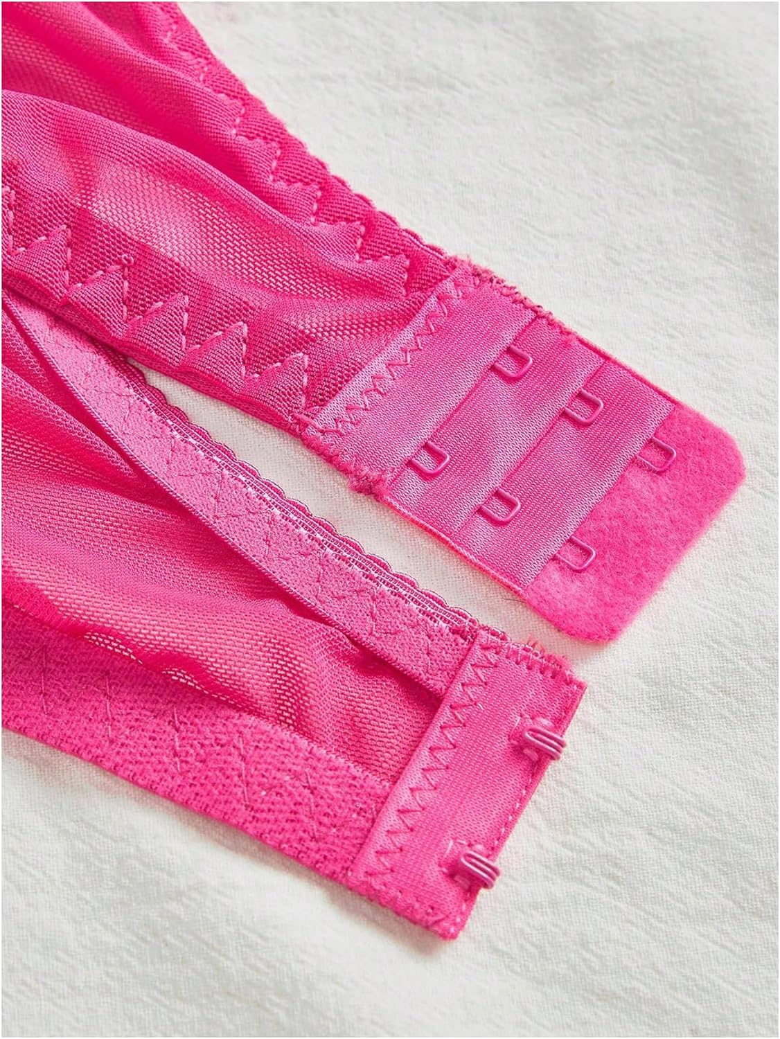 OYOANGLE Women's Plus Size Butterfly Lace Sheer Underwire Bra See Through Mesh Unlined Bras - Image 4