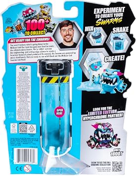 MrBeast Lab Swarms Lab Pack، قم بالتجربة عن طريق إضافة الماء، ورج أنبوب الاختبار واكشف عن شخصية مجموعة MrBeast مقاس 1 بوصة لـ 5 PK، وسيتم جمع 100+، احذر من الإصدار المحدود من Hyperchrome Panthers