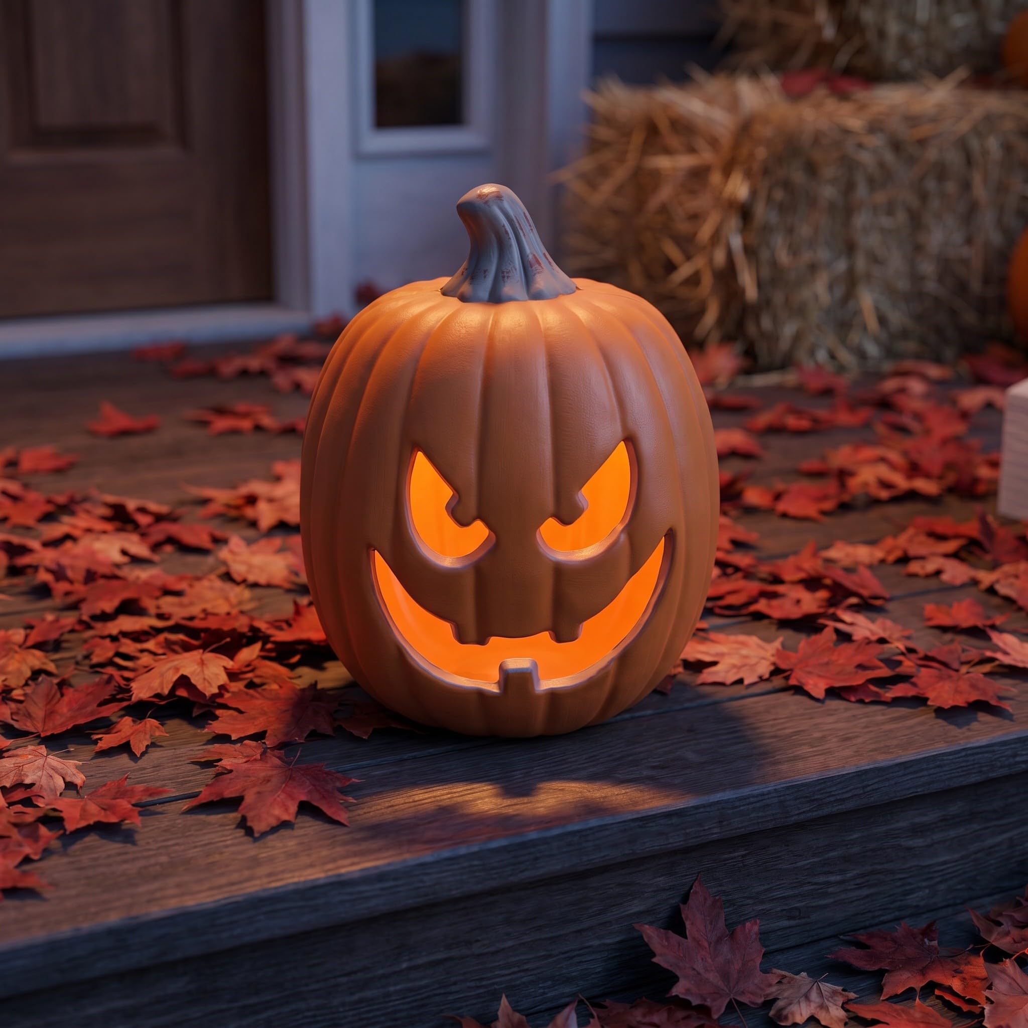 ibasenice Dyniowa latarnia Jack O'Lantern – jesienna dekoracja ogrodowa, 11,5 uncji