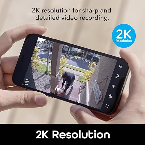 Miniatura 3 de Geeni Lookout - Cámara de seguridad para exteriores 2K con seguimiento de movimiento, IP65 resistente a la intemperie, control de voz WiFi,