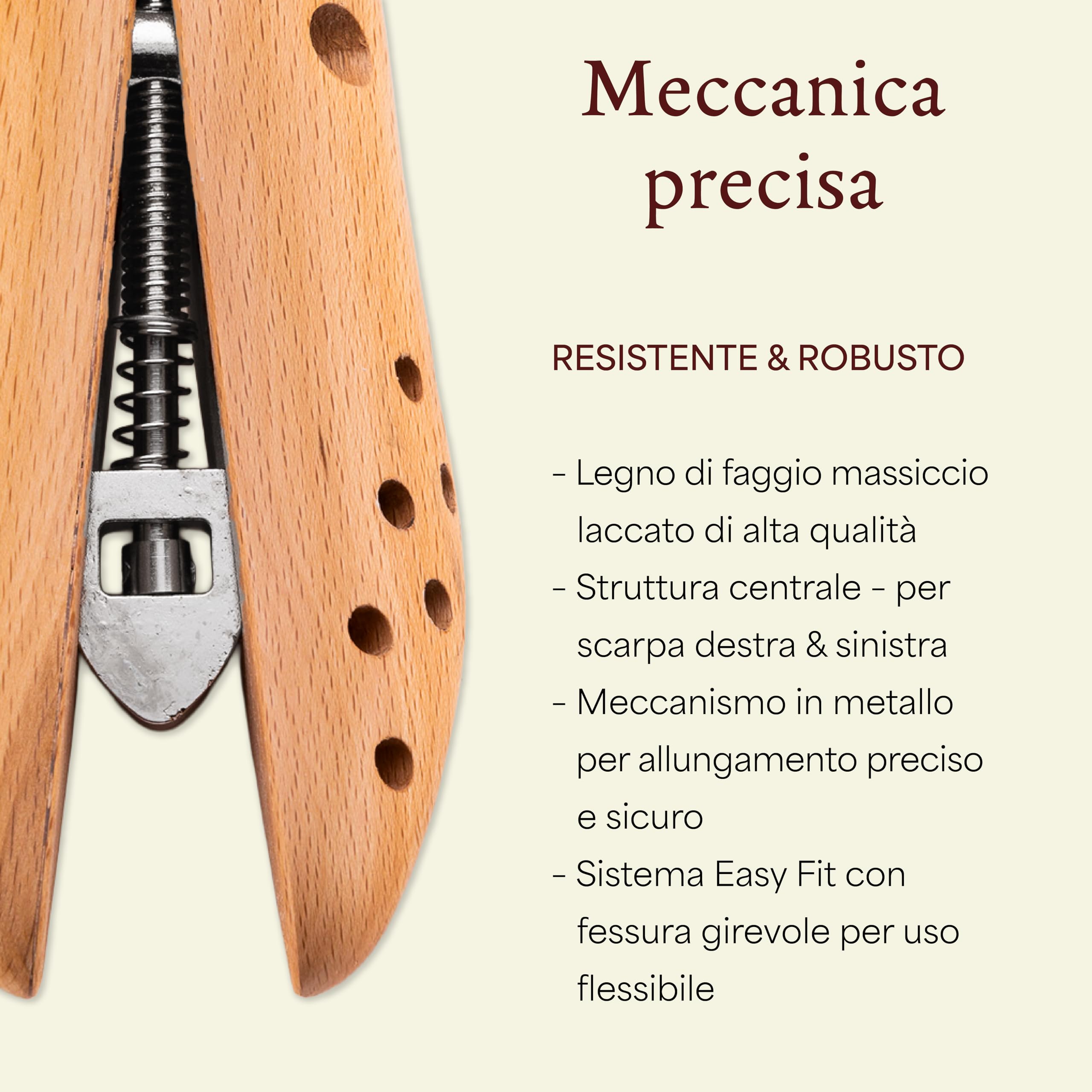 Langer & Messmer allunga scarpe da uomo contro le pizzicature di scarpe o stivali - in legno di faggio massiccio e meccanismo in metallo incluso spray allunga pelle 50ml