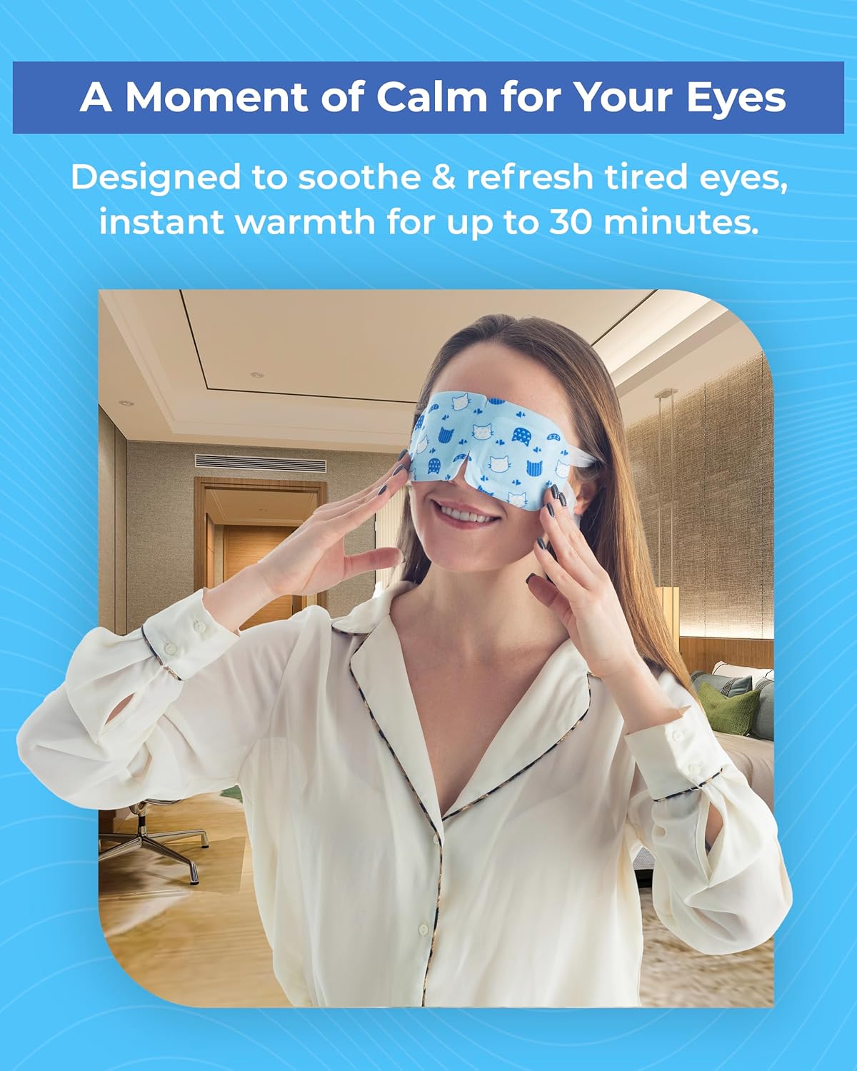 Disposable Eye Mask - Self-Heating Steam Eye Mask for Dry Eyes, Relaxation, & Sleep - Easy to Use and Soothing Mask for Travel & Home - (Pack of 100)