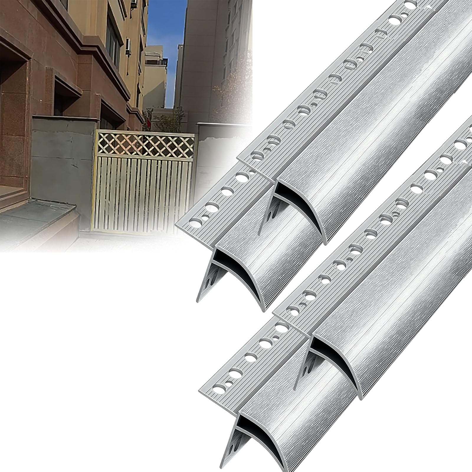 Deflectores de lluvia de aluminio de 50 mm y goma para ventanas y puertas de coche