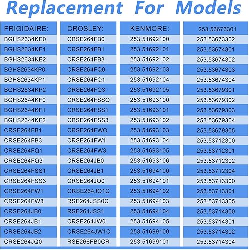Miniatura 8 de Paquete de 2 estantes para puerta de refrigerador 240323002 para Frigidaire y Kenmore, 2 estantes inferiores en el lado del refrigerador que