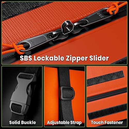 Miniatura 6 de Bolsa de carga para techo de automóvil de 21 pies cúbicos, bolsa de equipaje suave para todos los vehículos con o sin bastidores - con cremallera