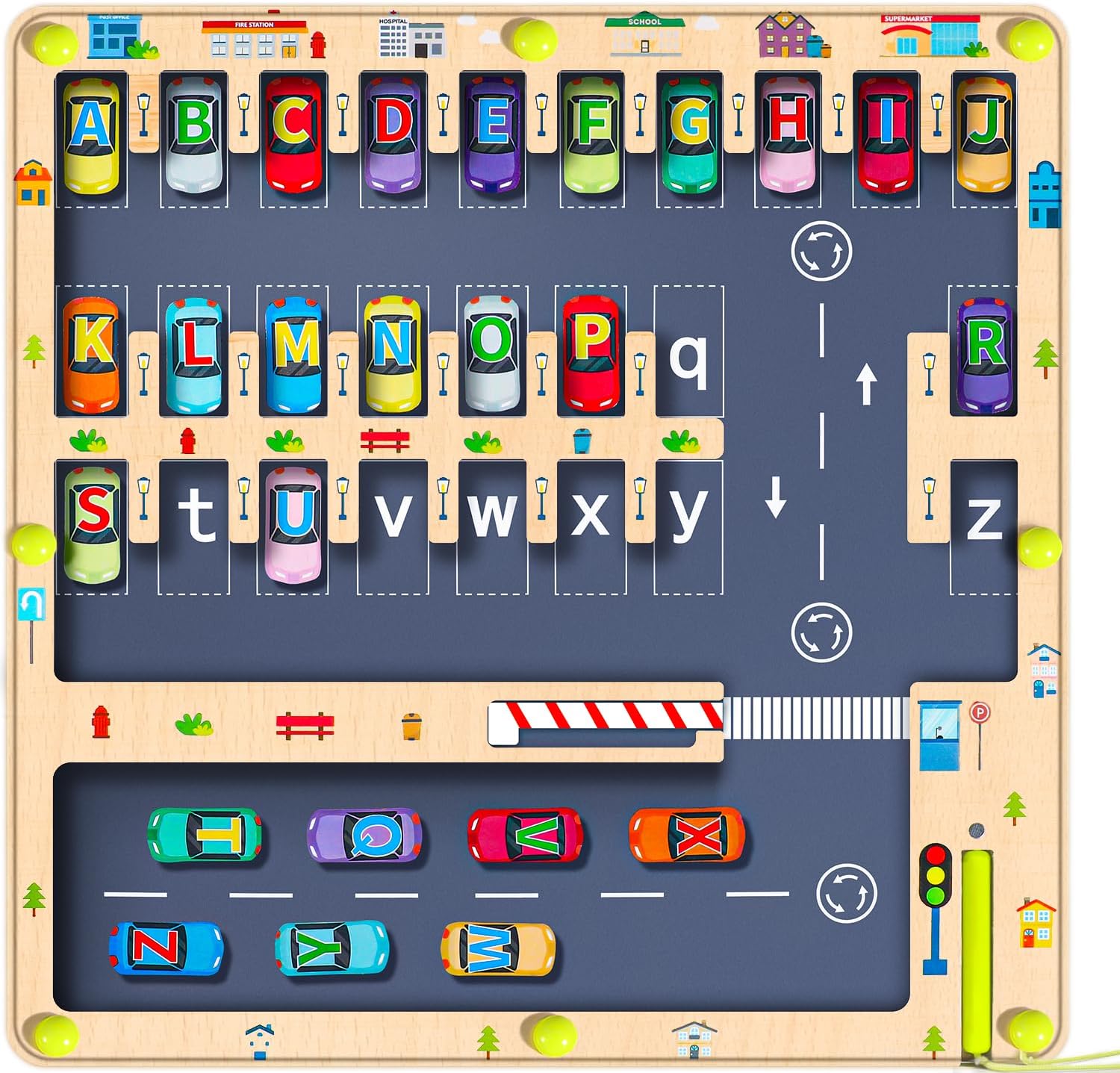 Magnetic Alphabet Maze Letter Puzzle, Montessori Toddler Travel Toys for Boys Girls 3 4 5 Years Old, Alphabet Learning Letter Toddlers Puzzle Board, Sensory Toys Birthday Gifts for Toddlers