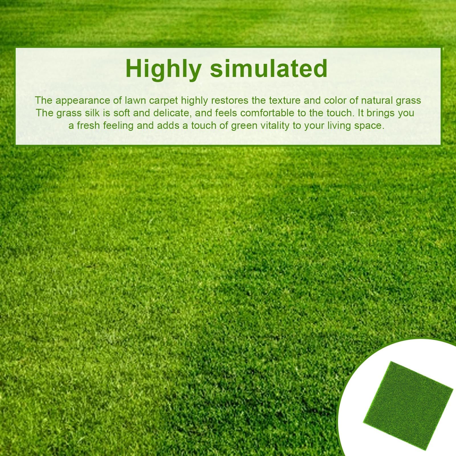 10 Pièces Gazon Artificiel 15 X 15 Cm, Fausse Pelouse Exterieur Miniature Tapis Gazon Pour Decoration De Jardin Balconterrasse Et Decoration Paysagere 89056811