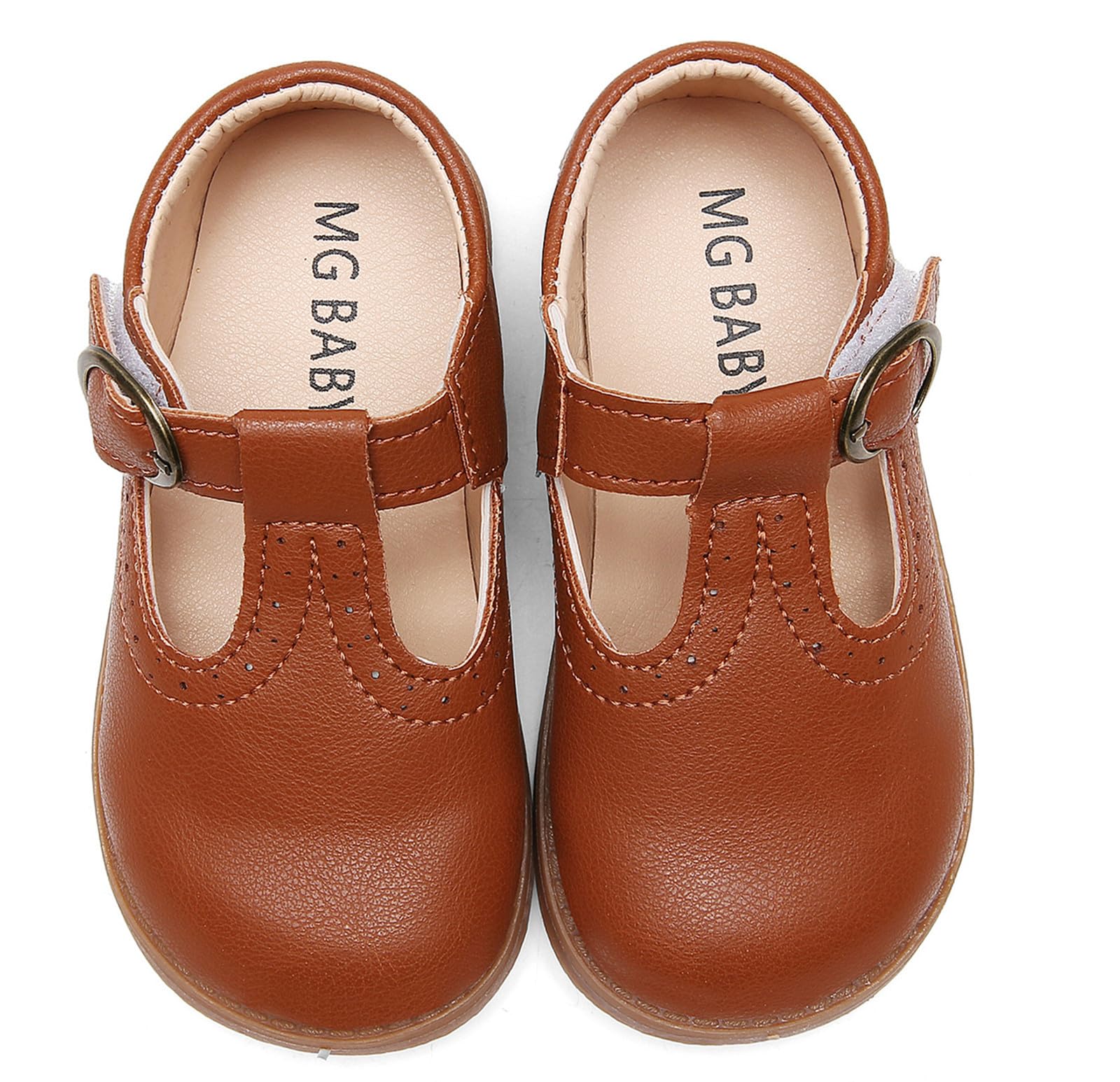 DADAWEN Girl's Classic Mary Jane School Uniform Shoes Flat Dress Shoes