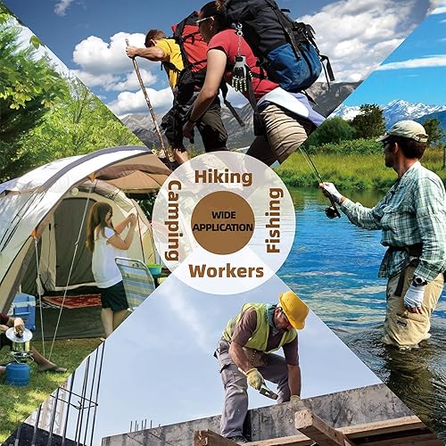 Miniatura 8 de MELOTOUGH Pinza de guante de metal para guantes de trabajo, clips de guantes de acero resistente para tácticas, esquí, campamento, actividades al