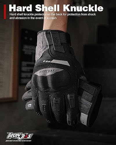 Miniatura 9 de Guantes de invierno para motocicleta, impermeables, para pantalla táctil, resistentes al viento, para motocicleta, esquí, guantes cálidos para clima