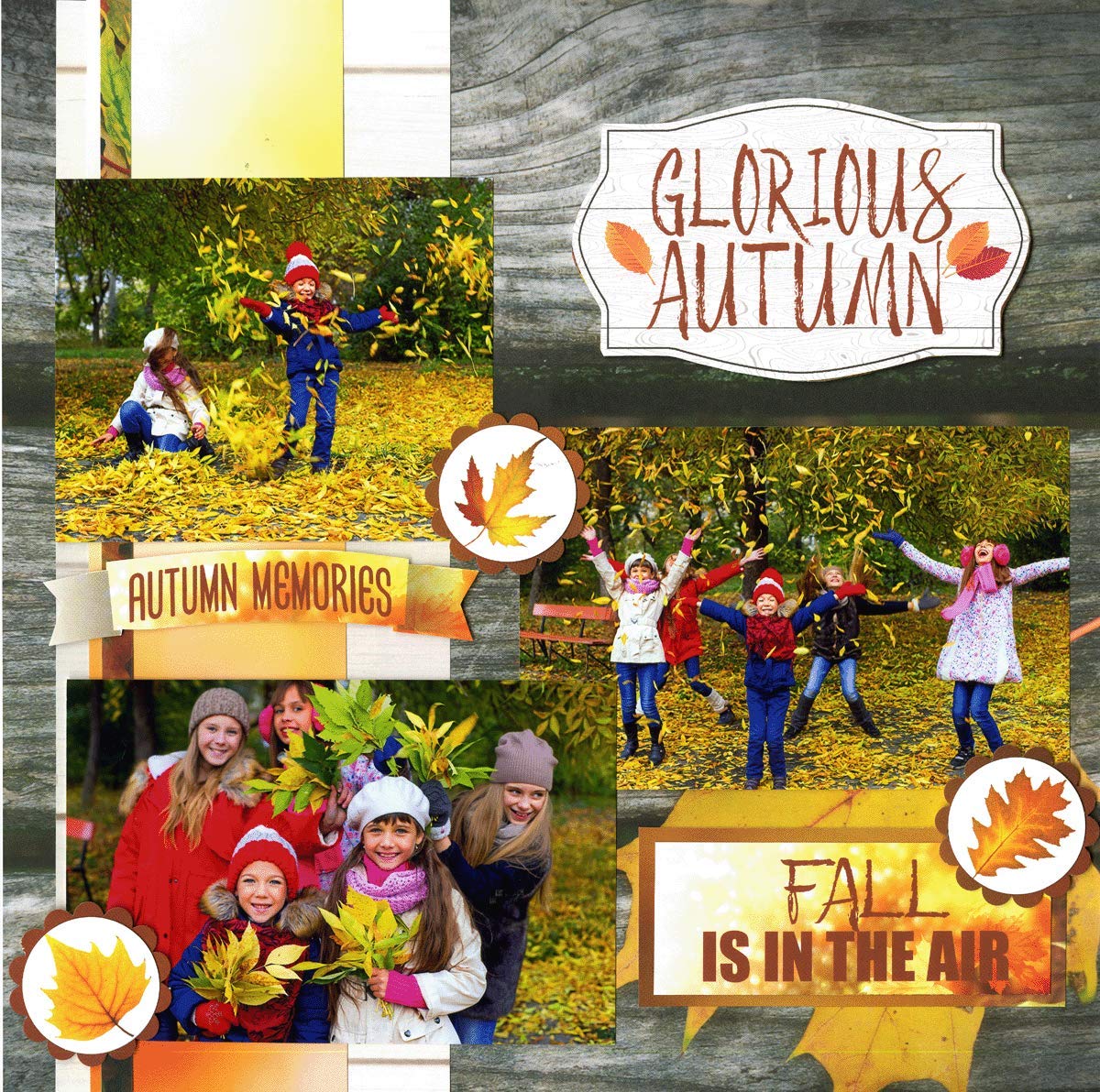 Reminisce (REMBC) Glorious Autumn Scrapbook Collection Kit, Multi Color Palette