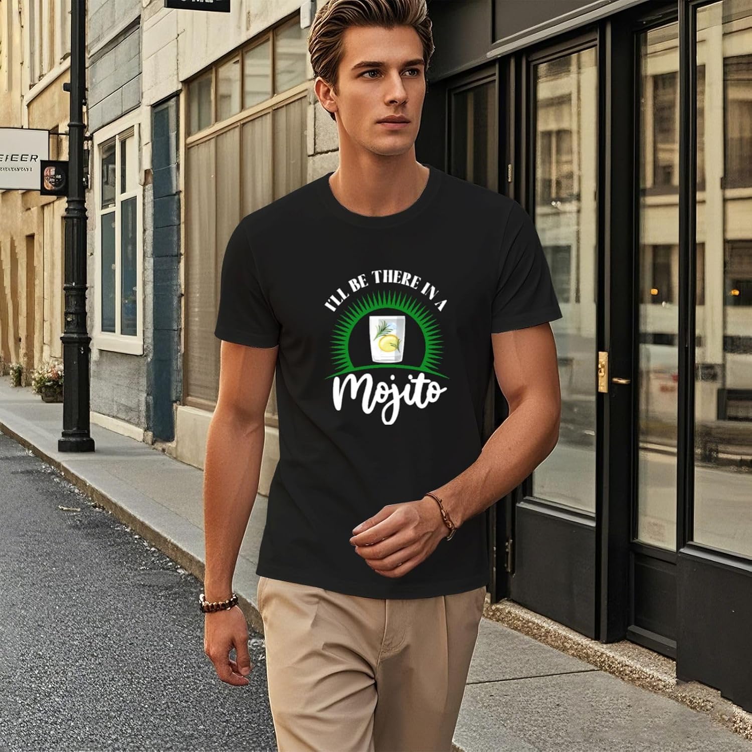 I'll be There in a Mojito 1pcs Tshirts Set Womens Fashion