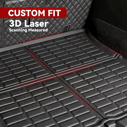 Miniatura 7 de BHASD Tesla Model Y - Tapetes de 5 plazas 2021 2022 3D 4 juegos de forros modelo Y con tapetes de piso para maletero