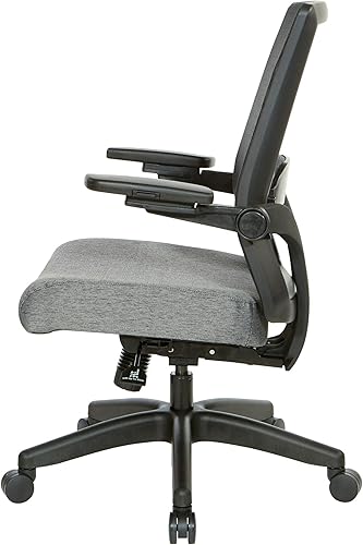 Miniatura 51 de Space Seating 867 Series - Silla de administrador ajustable con respaldo de malla transpirable, soporte lumbar y brazos abatibles acolchados,