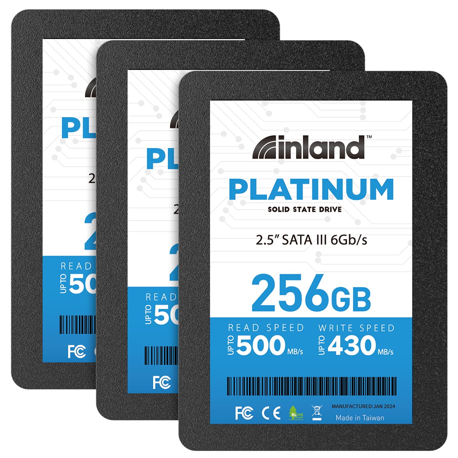 Amazon.com: INLAND Platinum 3 Pack 256GB SSD SATA III 6Gb/s 2.5