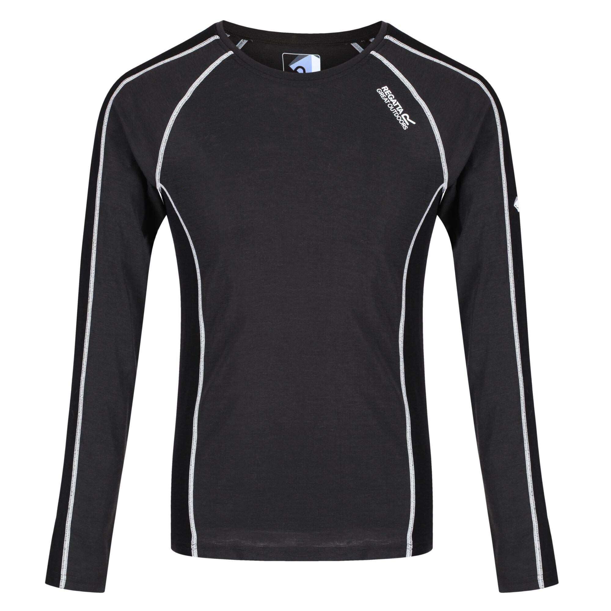 Regatta Haut Manches Longues Isolant Et Doux En Laine Mérino Beru avec Traitement Antibactérien De Contrôle des Odeurs Base Layer Maglia Uomo