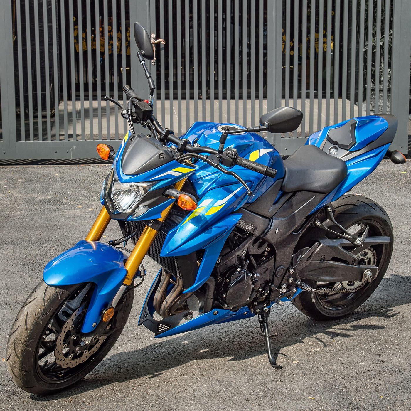 Couvercle de Capot de siège Passager arrière en ABS pour Moto Compatible avec S-uzuki GSXS750 GSX-S 750 2017-2023 2018 2019 2020 2021 2022 (Bleu)
