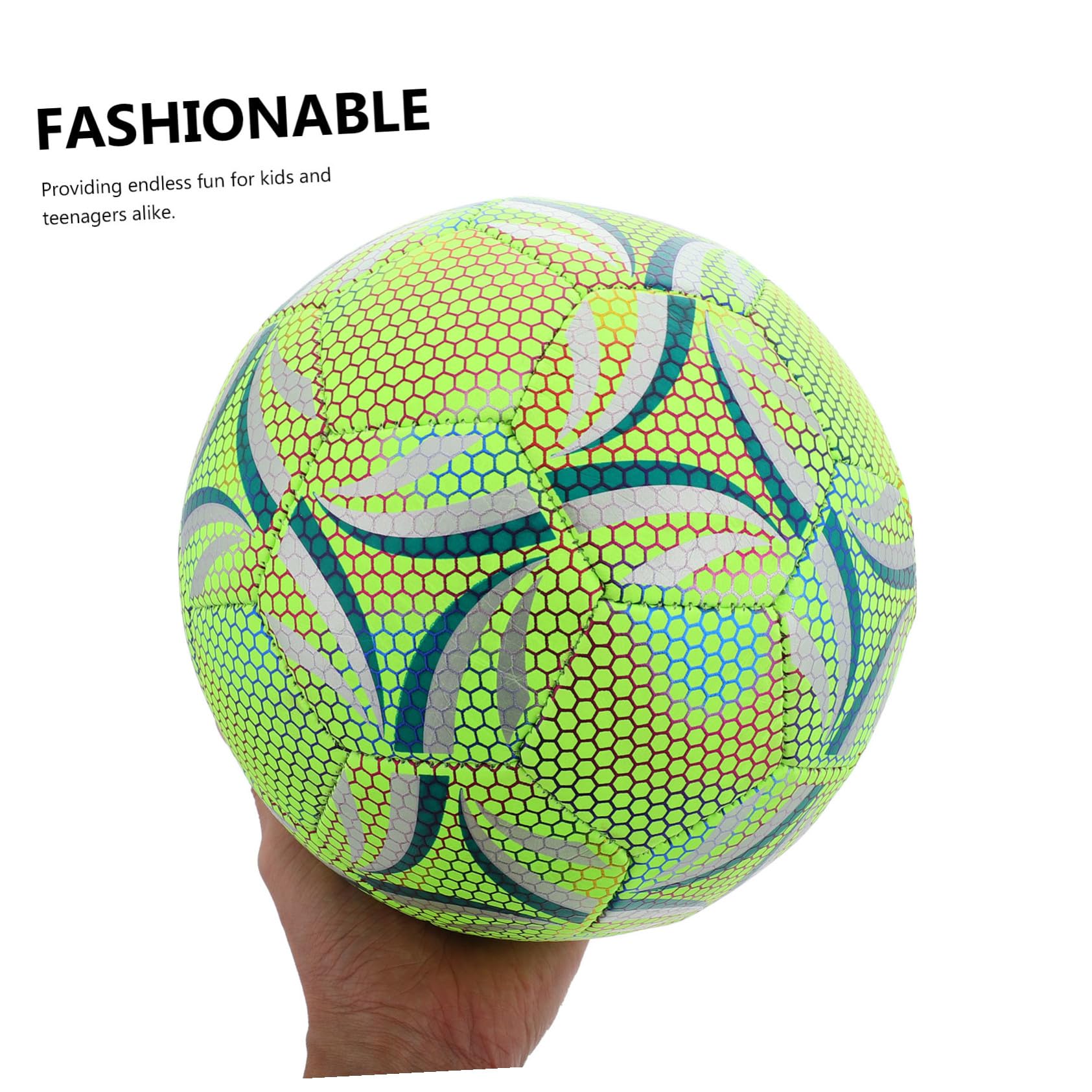 GALPADA Balón de Fútbol Estándar para Adultos y Adolescentes con Diseño Fluorescente Nocturno para Entrenamiento Seguro y Visible la Oscuridad