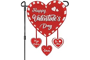 Valentine Heart Flag for Outdoor Decorations