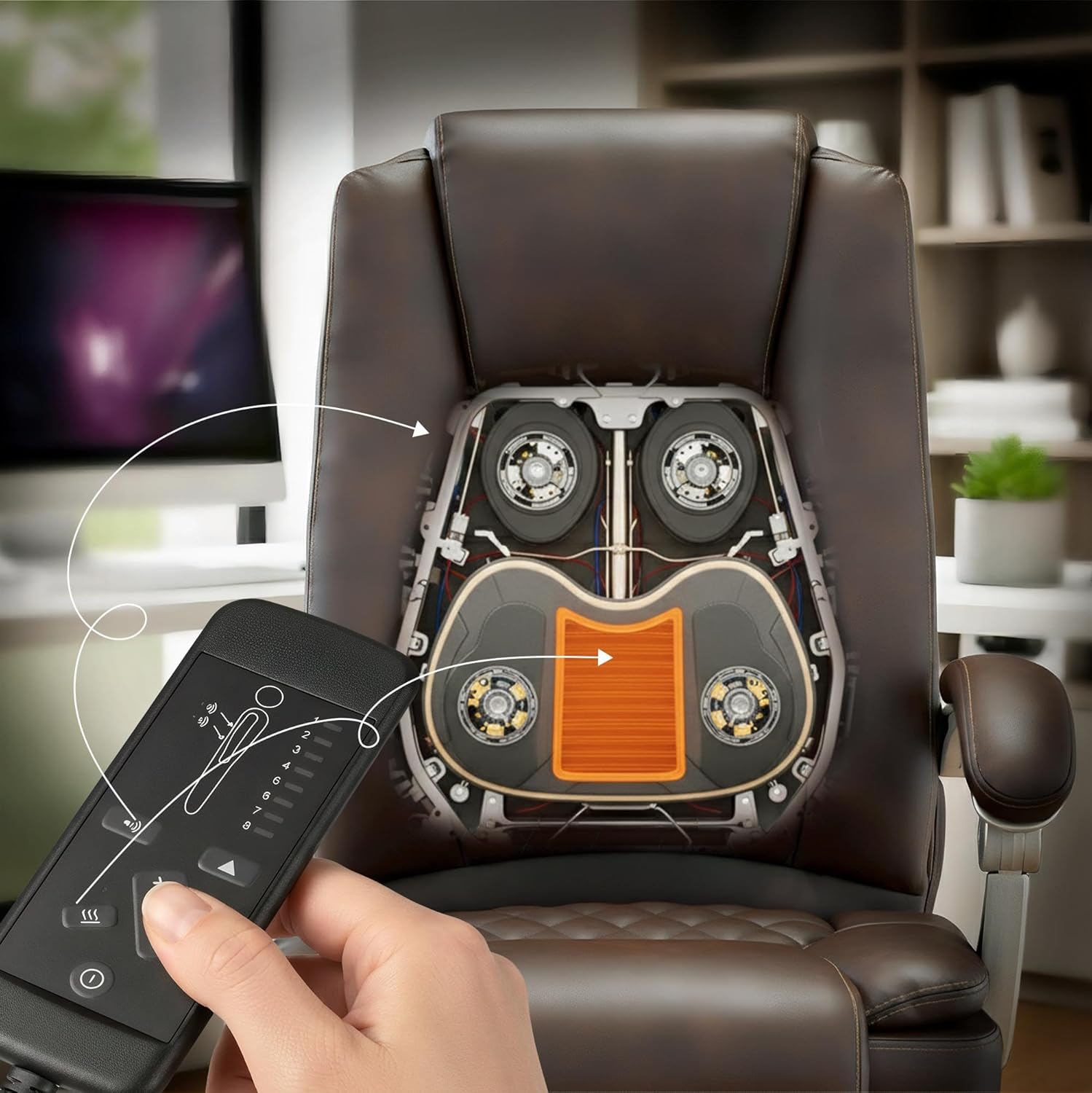 CLP Ergonomic Office Chair Massage and Heating System