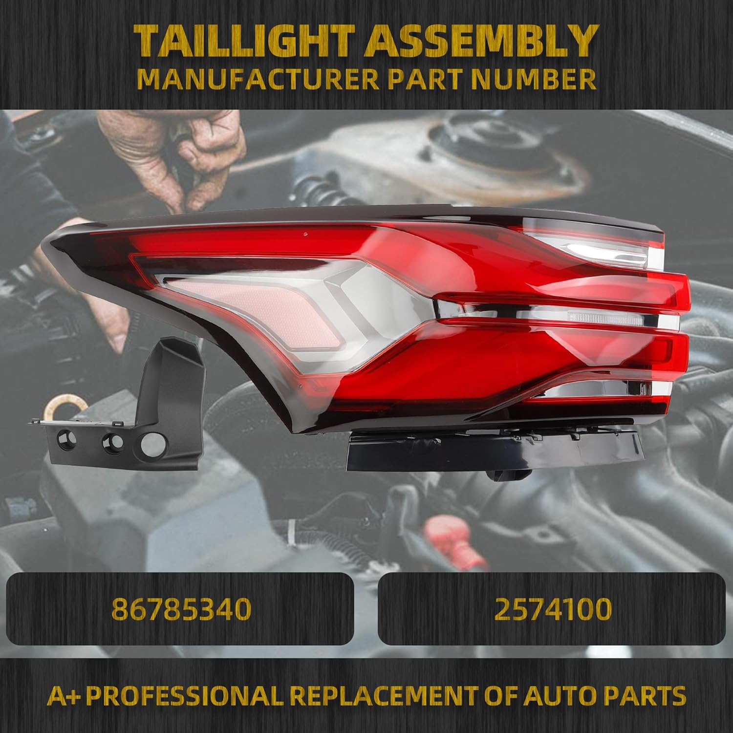 Dasbecan Tail Light Assembly LED Compatible With 2022 2023 2024 Chevy/Chevrolet Traverse Rear Lamp Taillight Left Driver Side 86785340 2574100