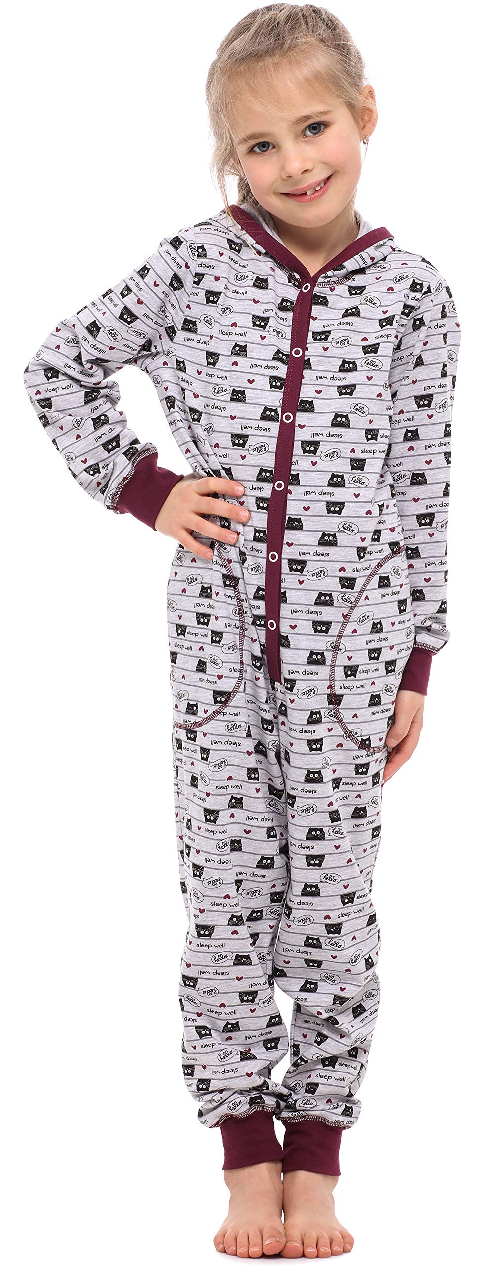 Merry Style Mädchen Schlafstrampler Strampelanzug mit Kapuze MS10-223