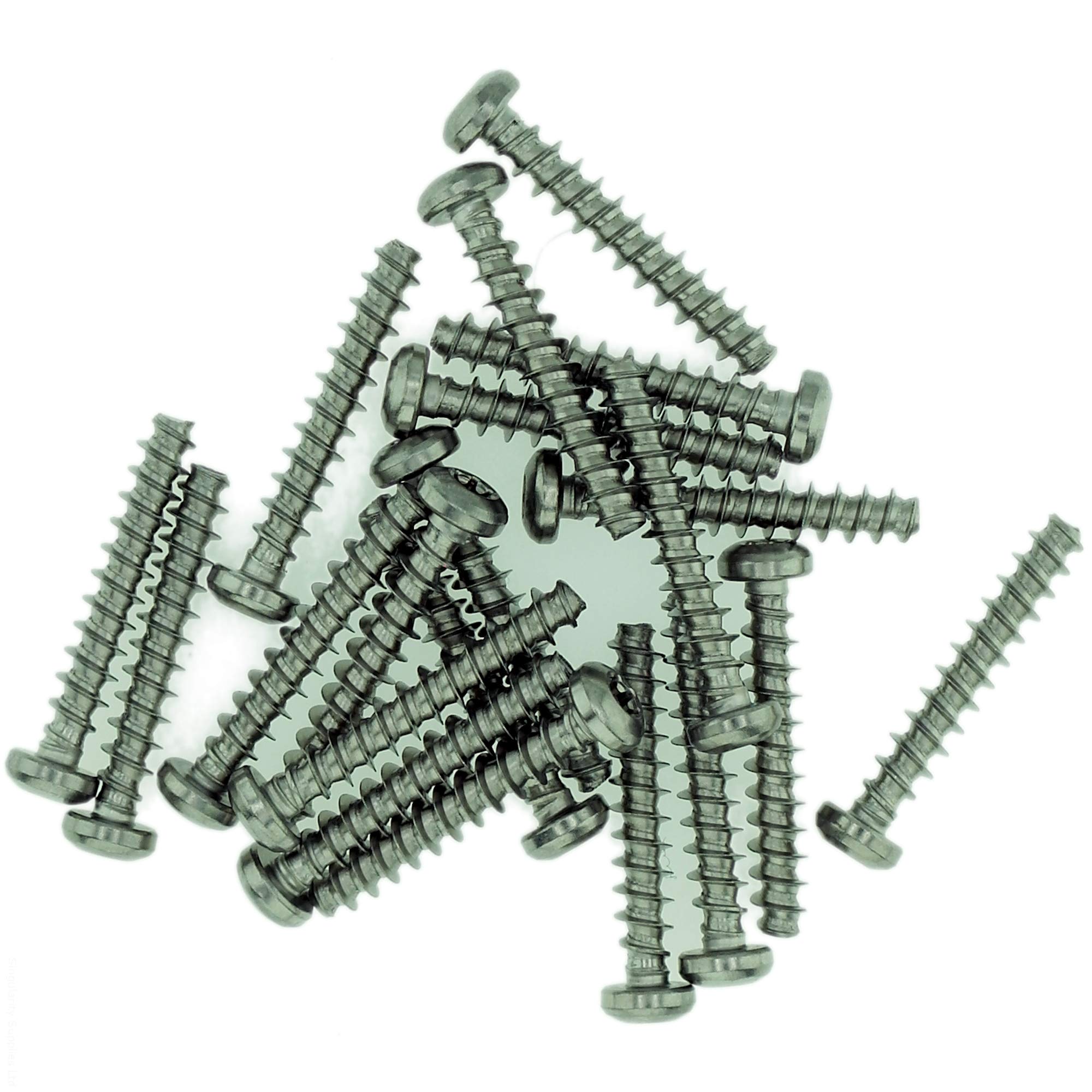 Singularity Supplies D3.5 (3.5Mm X 18Mm) Tx Pan Screws For Plastic - Stainless Steel (A2) (Pack Of 20)