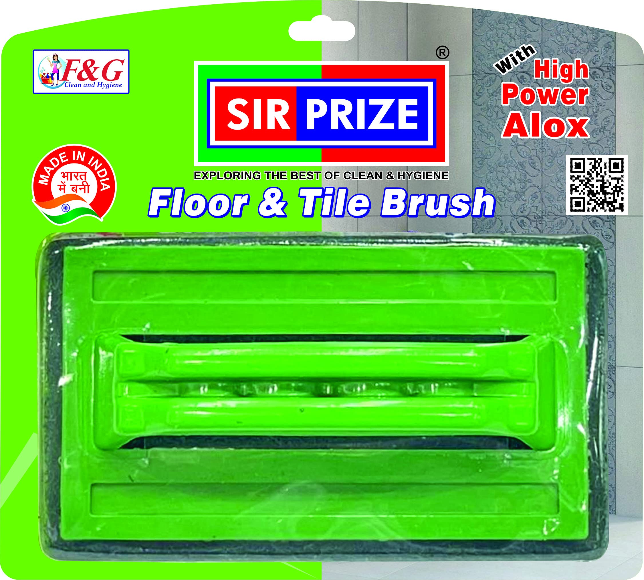 SIR Prize (Pack of 3) Strong and Handy Grip-Bathroom and Kitchen Cleaning- Floor and Tile Scrubbing
