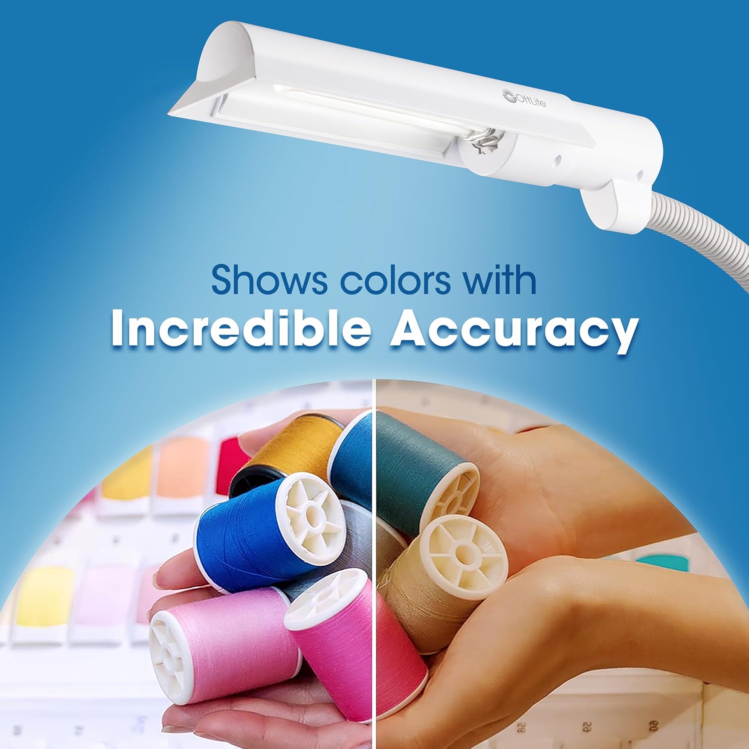 OttLite 13 Watt WingShade Floor Lamp - Living Room, Office, Bedroom Home Decor