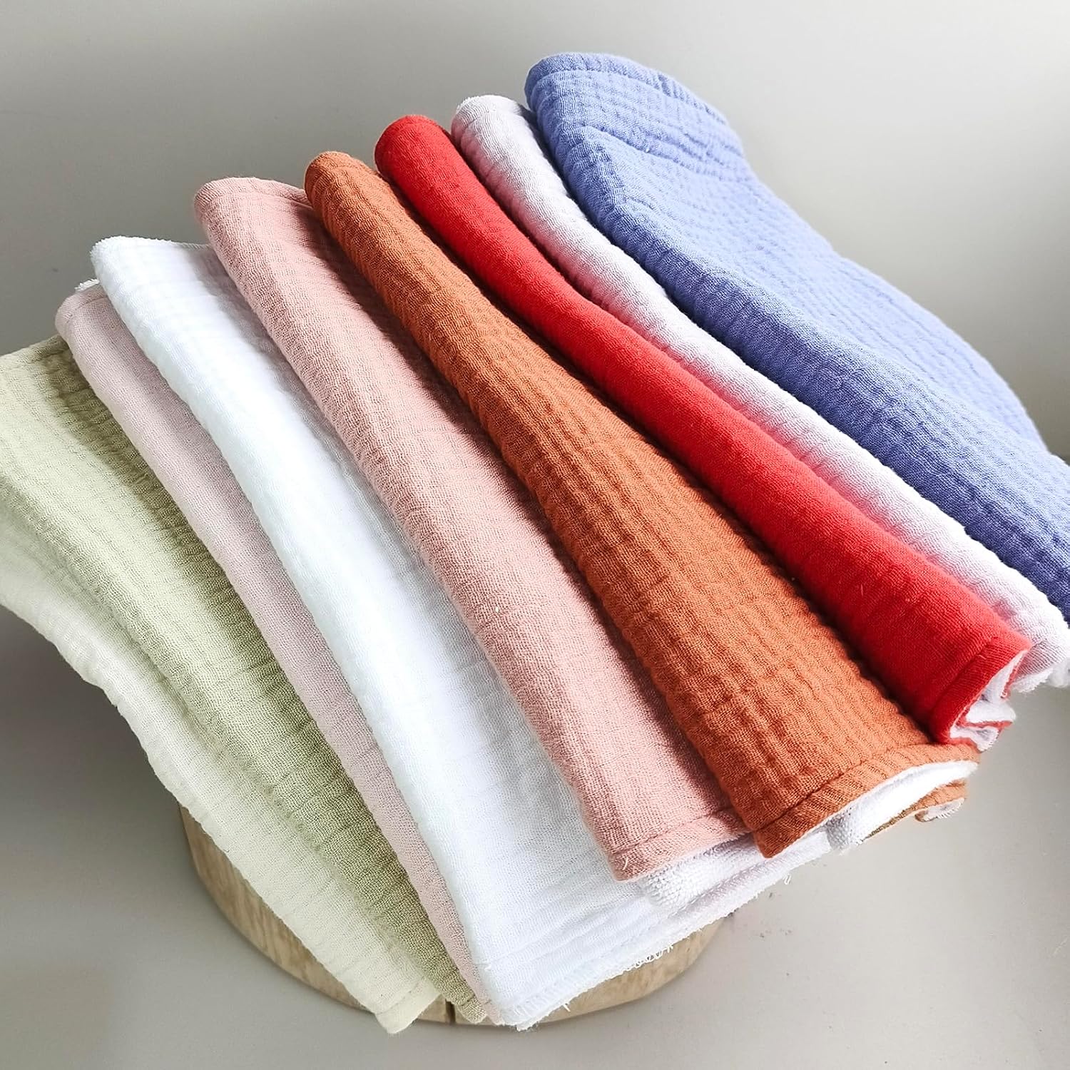 Muslin Baby Burp Cloths 20" x 10", Pack of 6 - Large, Double-Sided Assorted Colors Soft Ultra Absorbent for Drool, Spit-Up, Bath for Boys and Girls