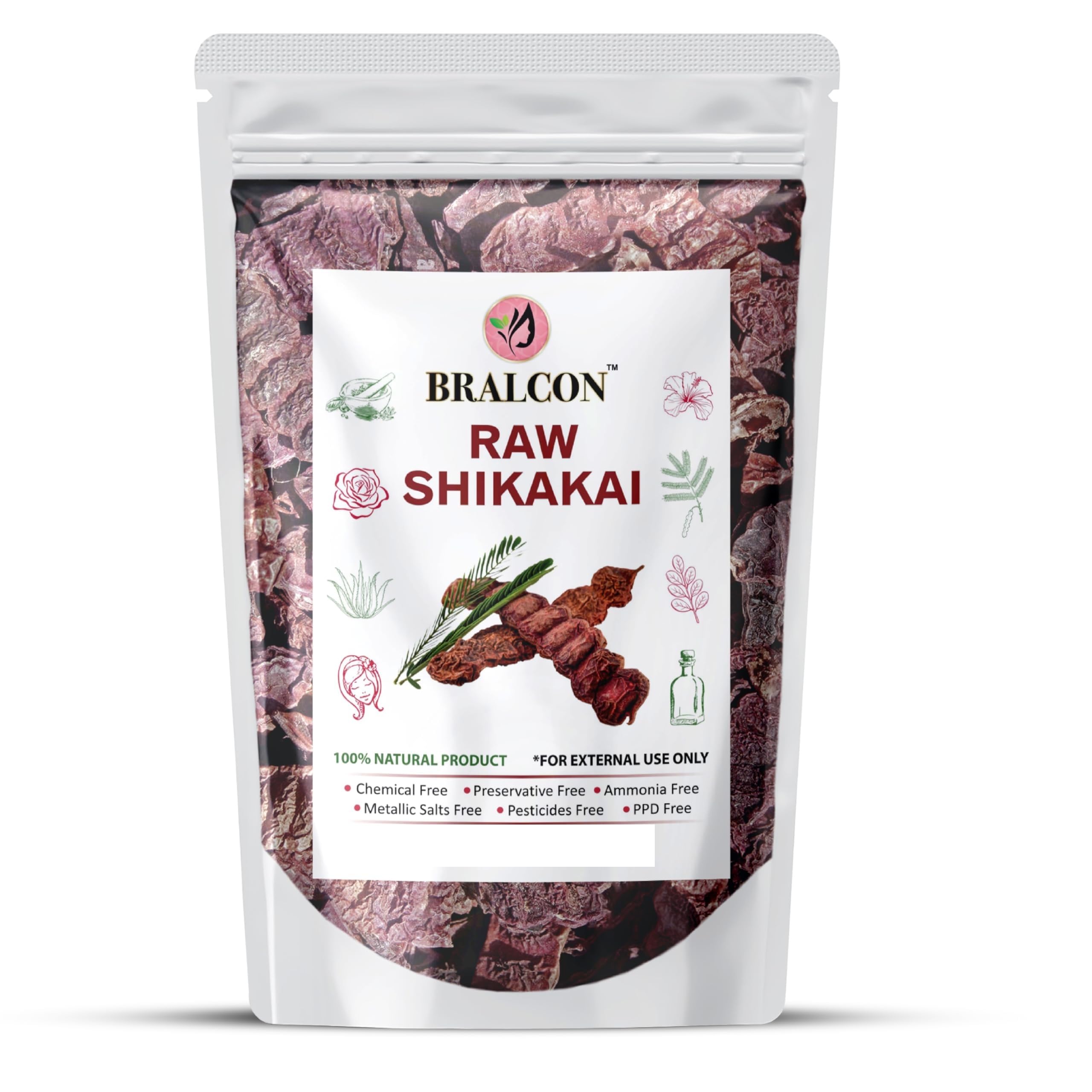 BRALCON Raw Shikakai, 100% Natural Hair Cleanser Conditioner, Chemical Free, Preservative Free, for External Use, 100g-image-35