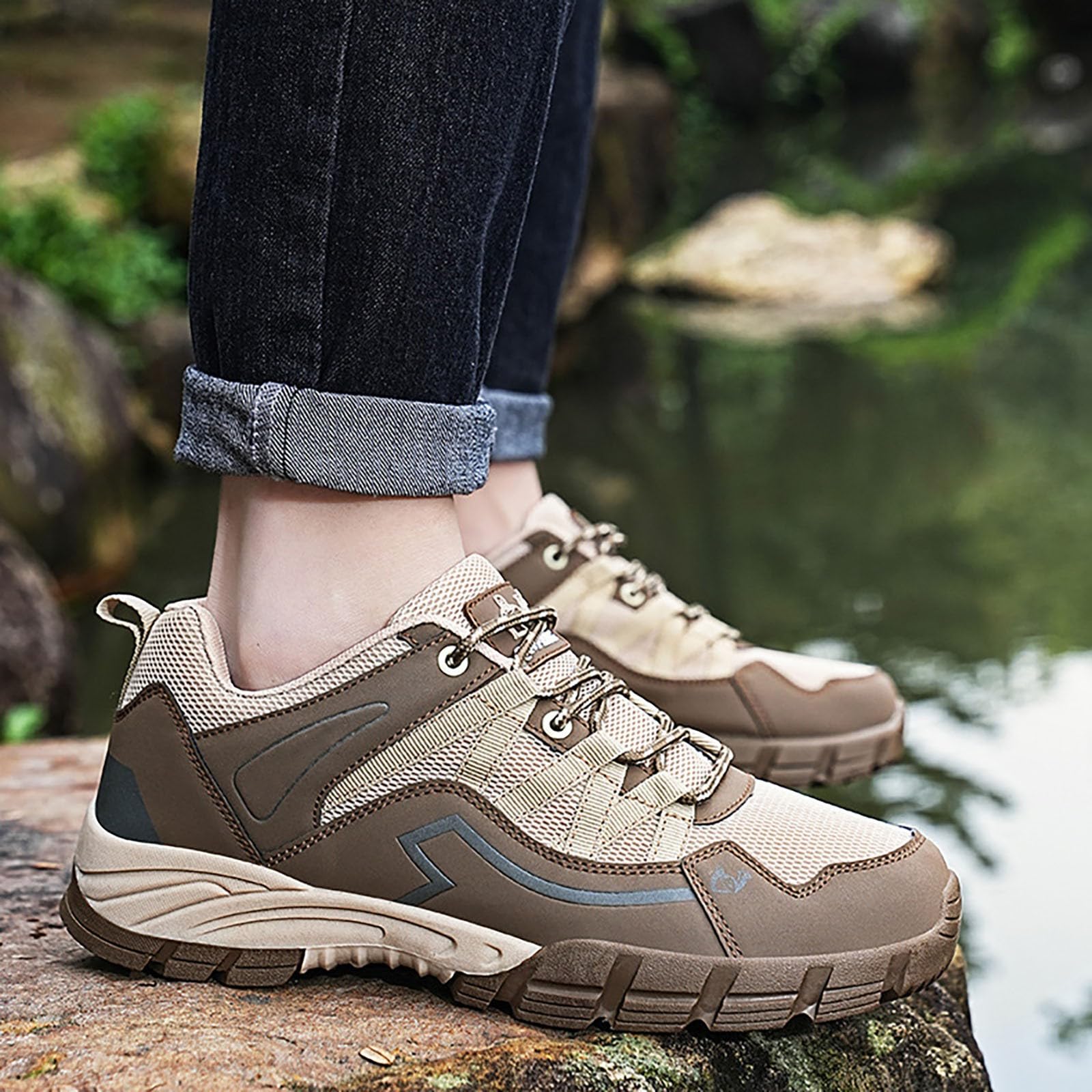 Wanderschuhe Herren Leicht Luftig Trekkingschuhe Rutschfest Outdoorschuhe