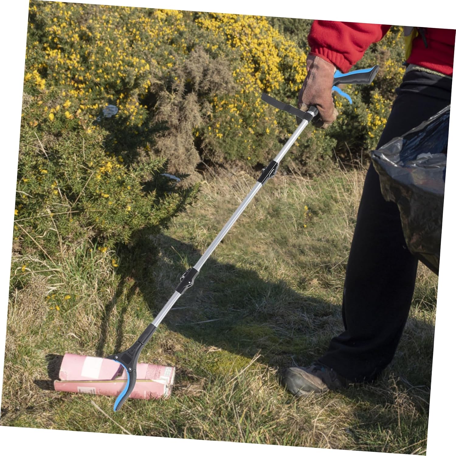 Foldable Trash Picker Grabber Tool 36 Long Handle Litter Picker for Convenient Trash Collection Lightweight Garbage Grabber for Elderly and Garden Use