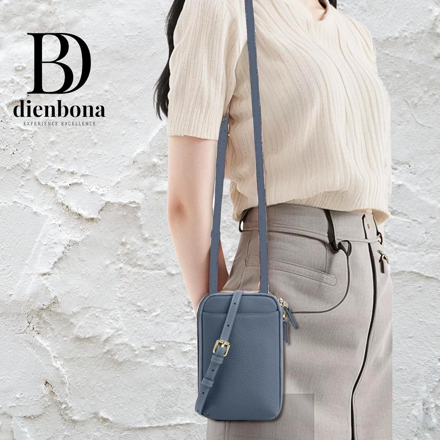 Small Crossbody Phone Bag for Women - Genuine Leather Purse | Card Slots & Wide Adjustable Strap, Everyday Errands - Image 2